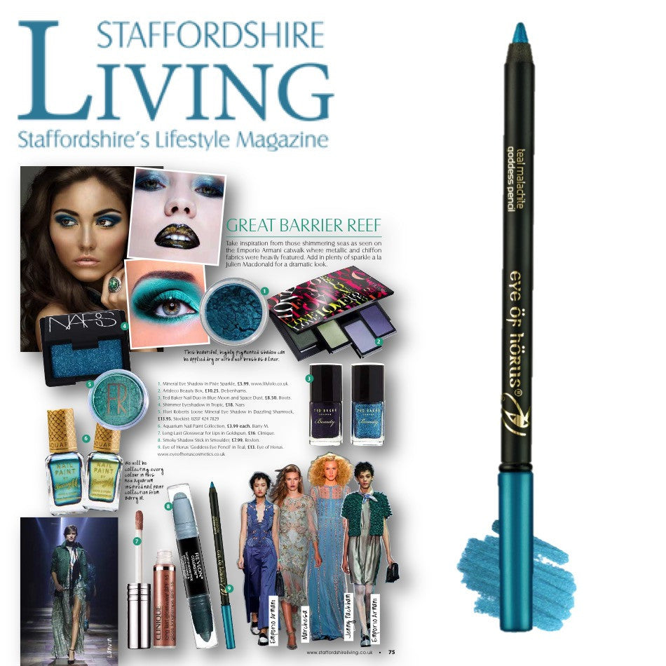 Teal Malachite Goddess Pencil