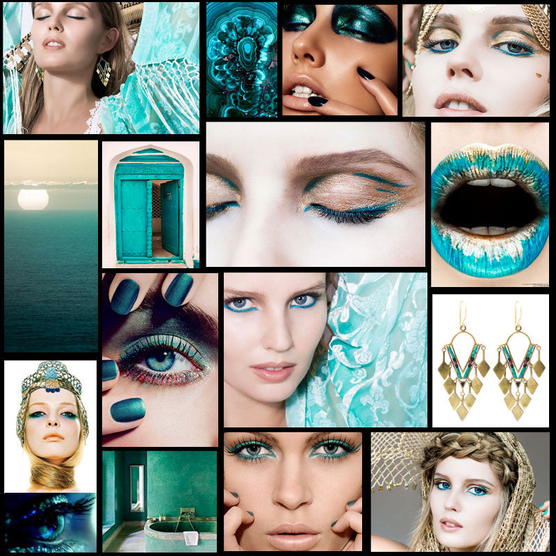 Teal Malachite Goddess Pencil