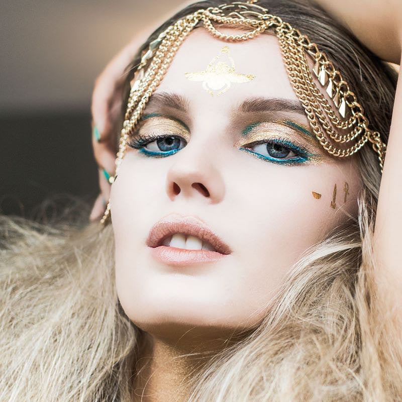 Teal Malachite Goddess Pencil