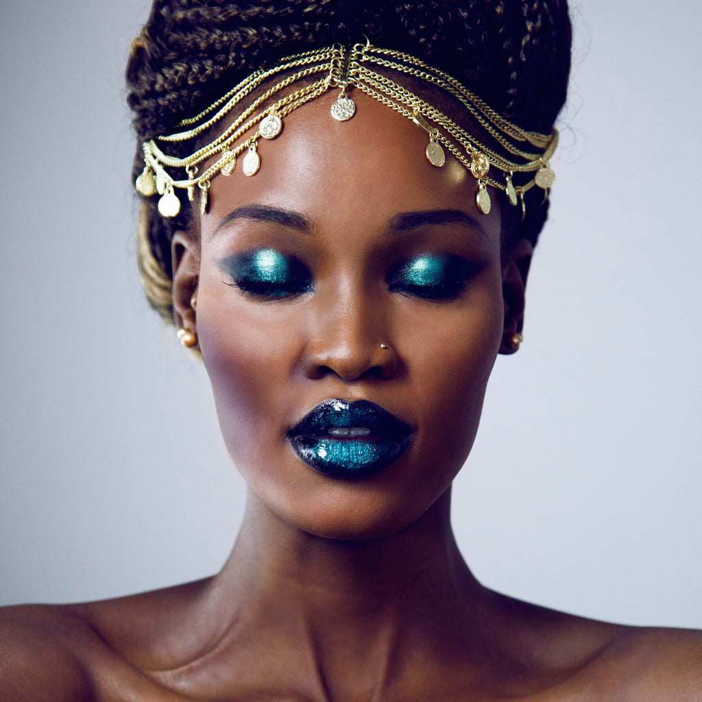 Teal Malachite Goddess Pencil